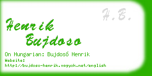 henrik bujdoso business card